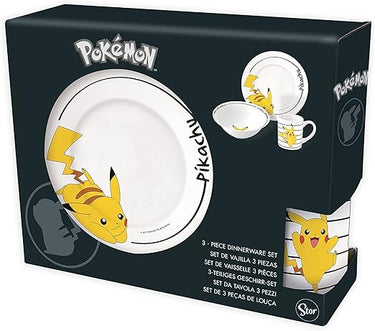 Set da colazione Pikachu | ciotola + piatto + tazza